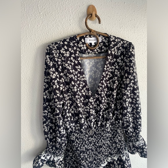 Elliatt Liliana Dress Black and White Floral - Picture 4 of 5